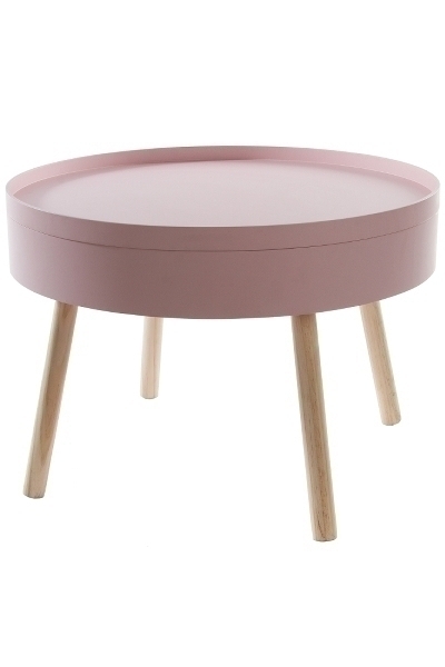Beistelltisch Lynn, mit Stauraum, rosa FSC 100% GFA-COC-002292-EG