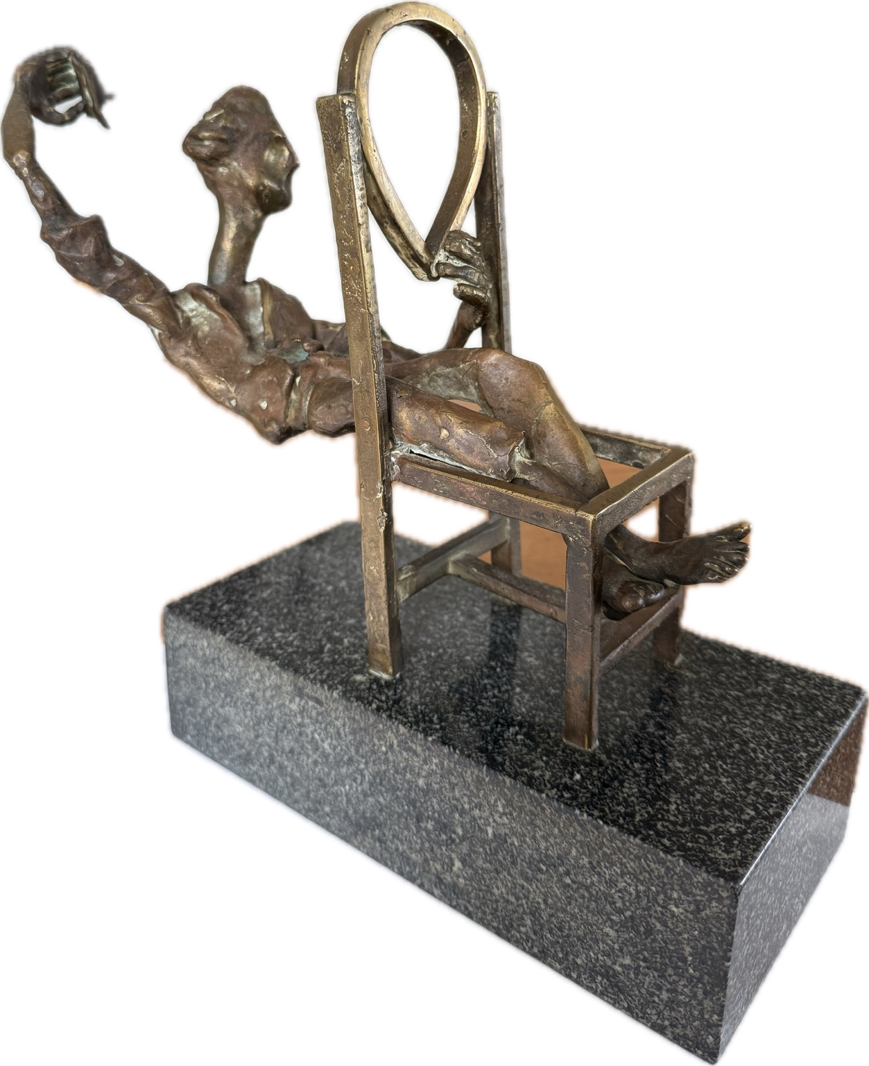 Wolfgang Ramach Bronze Skulptur – Signiertes Unikat auf Granitsockel | Moderne österreichische Kunst