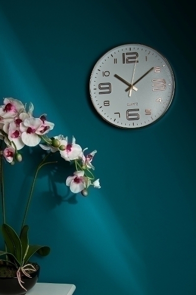 Wanduhr Ross, rosé/gold