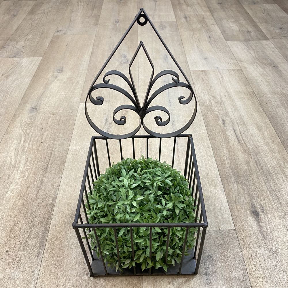 Wandkorb aus Metall / Pflanzkorb / Topfhalter "DIALETO / Blumenkorb