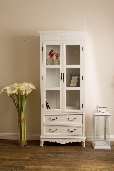Schrank Elegance, mit Glas 2 Schubladen und FSC 100%, GFA-COC-002292-EG