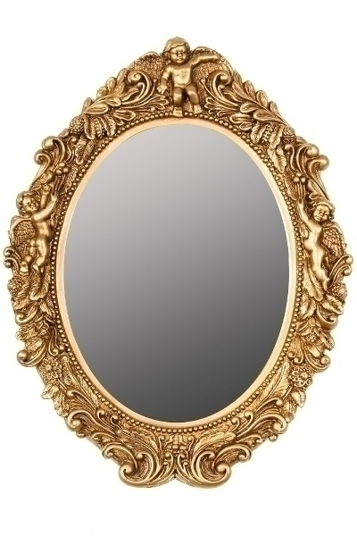 Ovaler Spiegel Mogallal, gold