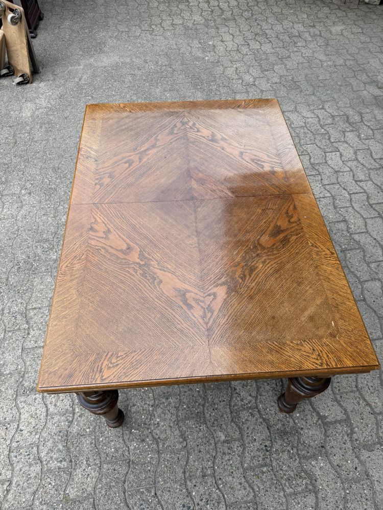 Antiker Kulissentisch um 1920 – Eiche – ausziehbar von 130 bis 350 cm – DIY