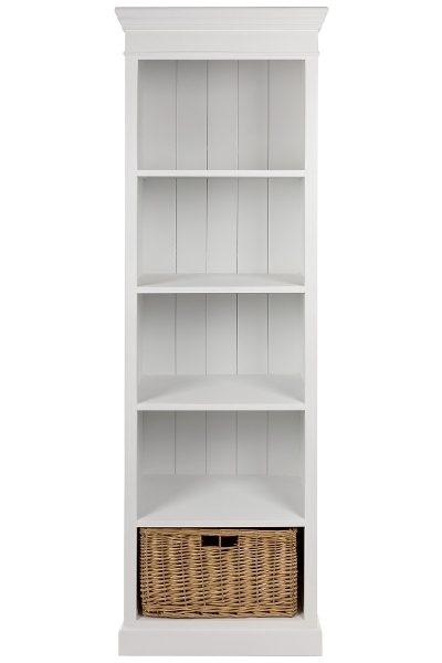 Bücherregal Bretagne, mit Rattankorb