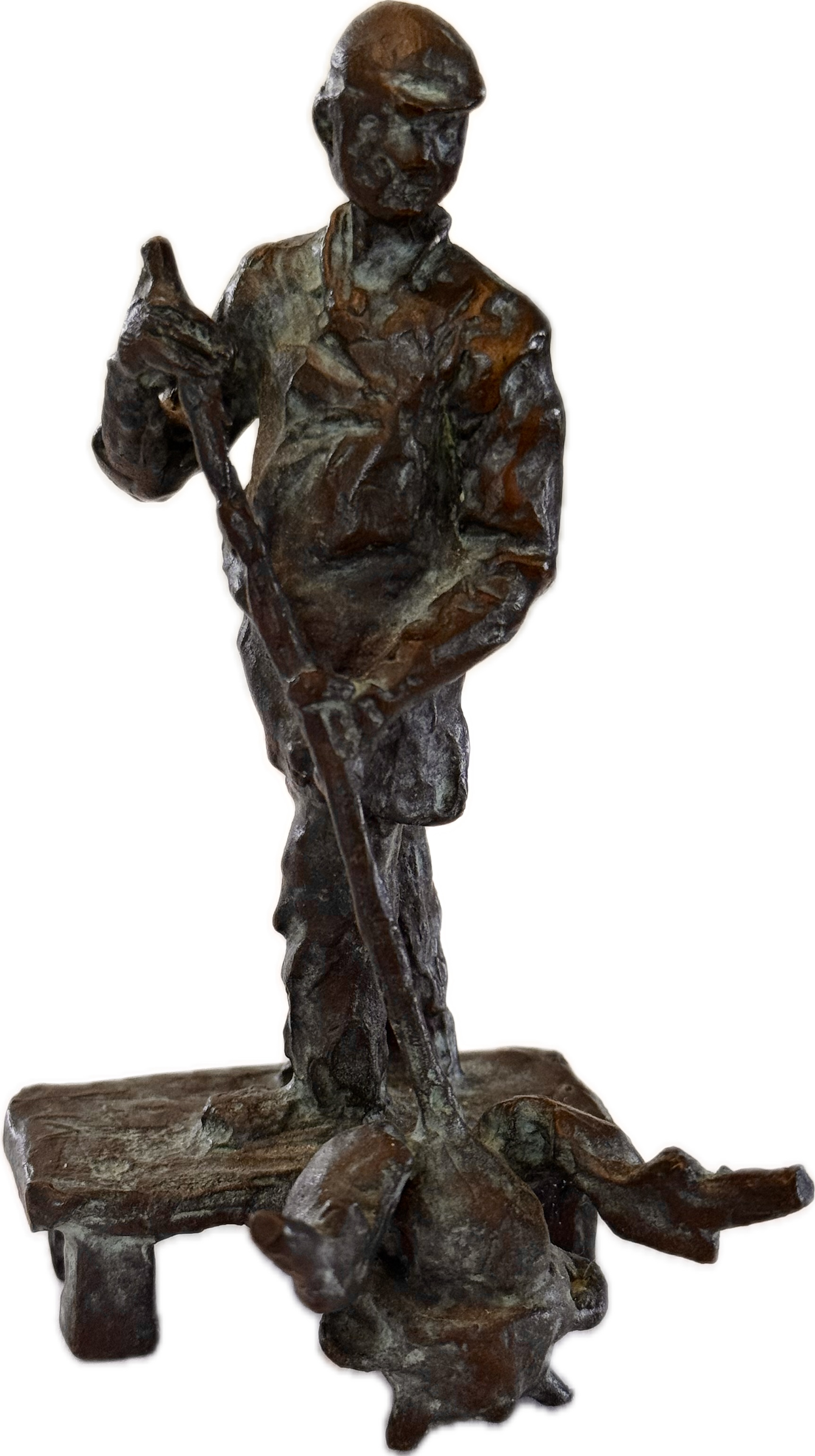 Bronzeskulptur „Glasbläser“ – ausdrucksstarke Handwerkerfigur um 1920