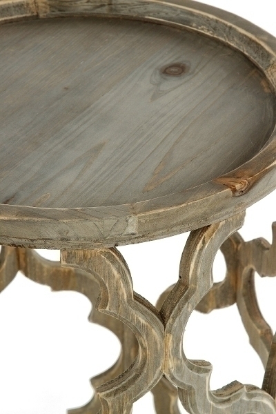 Holz Beistelltisch Amazonia Höhe ca. 54 cm, Ø 39cm