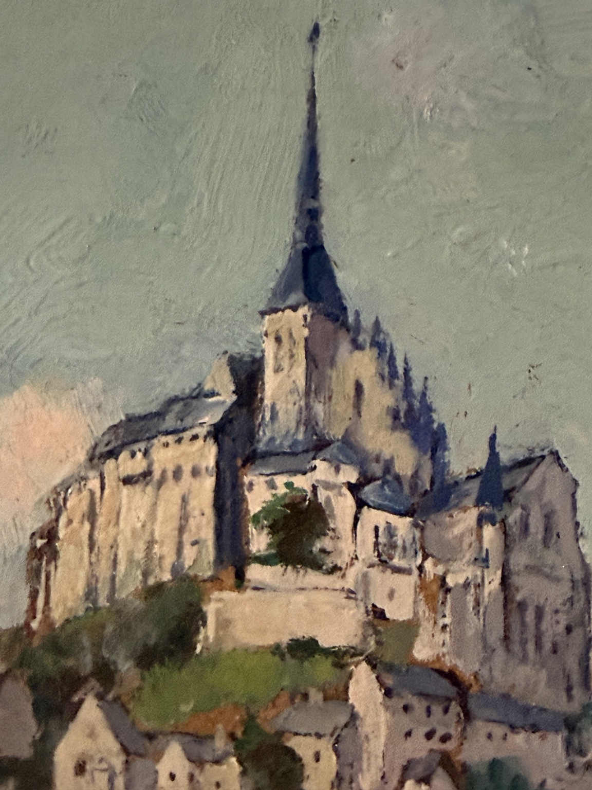 Original Ölgemälde von Louis Maurey – Mont Saint-Michel | Frankreich | Öl auf Malpappe | Signiert