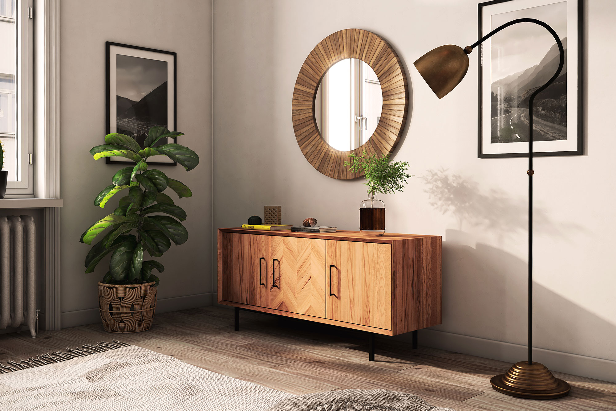 Sideboard mit 3 Türen / Abies 2723