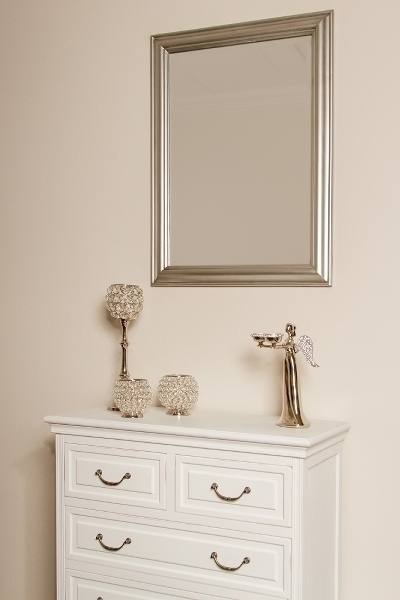 Spiegel Asil II, silber - 62x82 cm