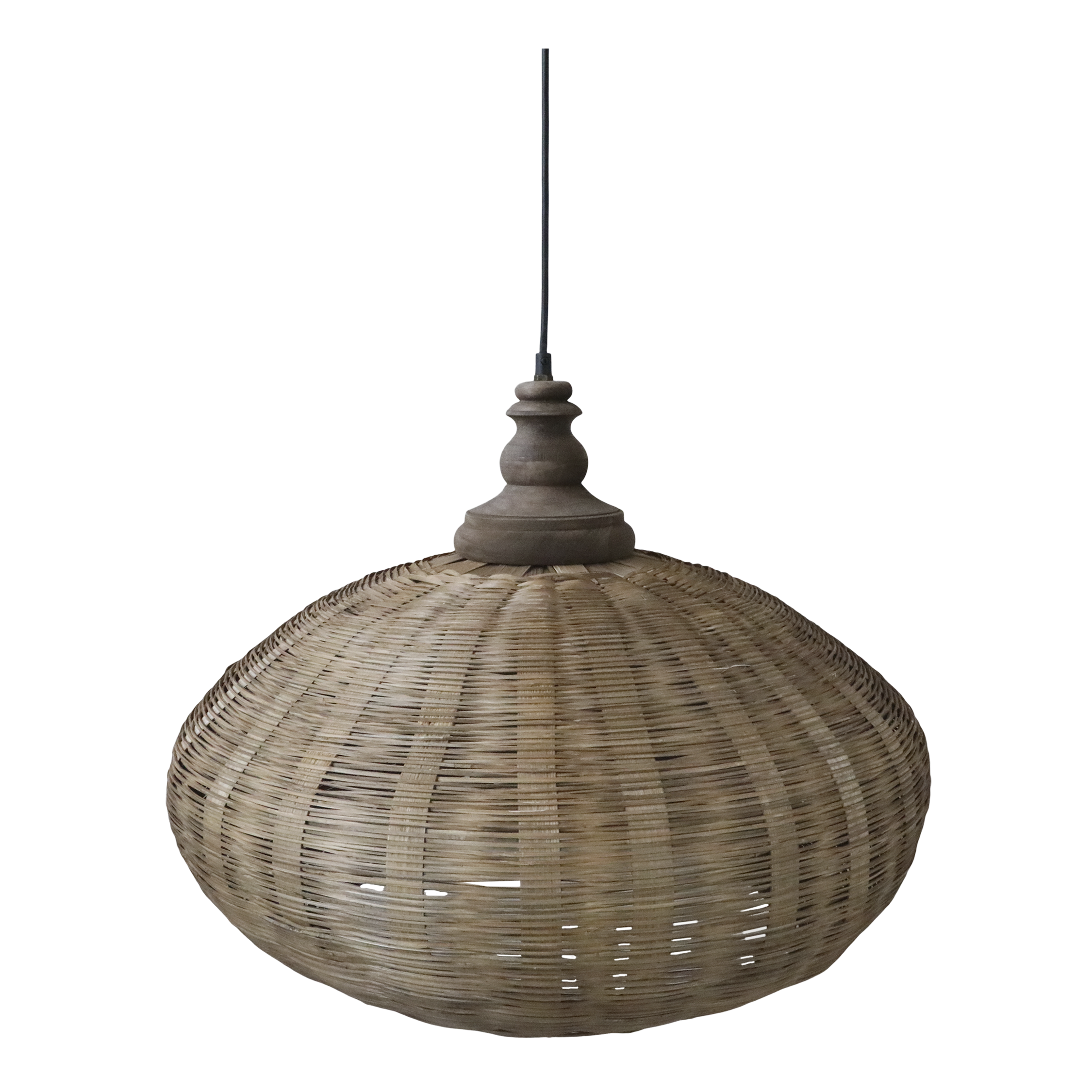 Lampe aus Rattangeflecht Chic Antique / 62 cm Durchmesser Kopie