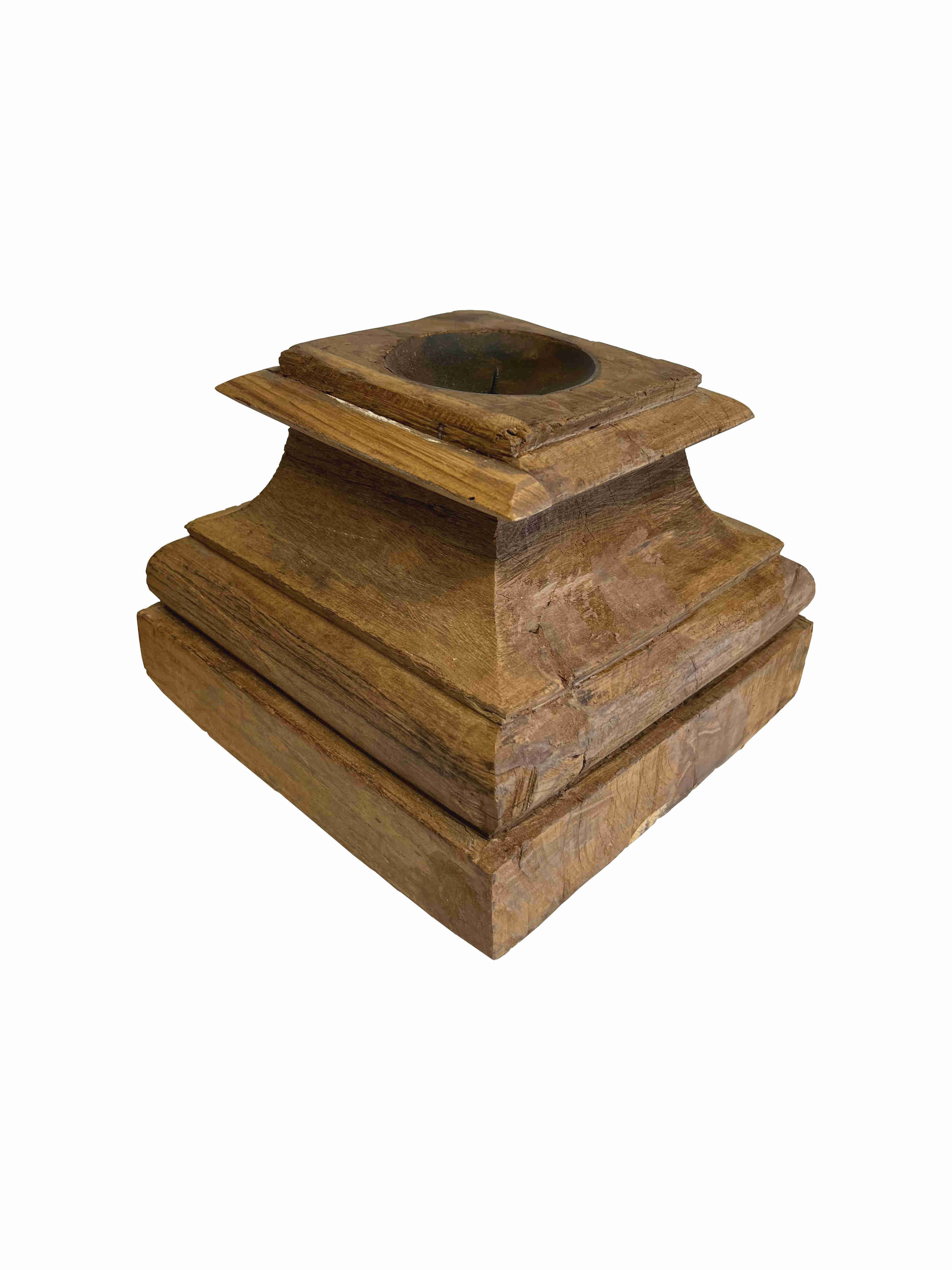 großer Kerzenhalter " ONICA- ECKIG " aus Mangoholz  Kopie