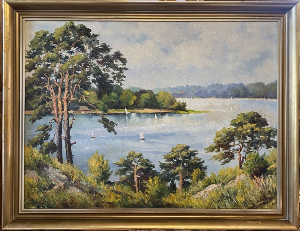 Öl-Gemälde "an der Havel" / von Siegfried Rochel (1904-1985)
