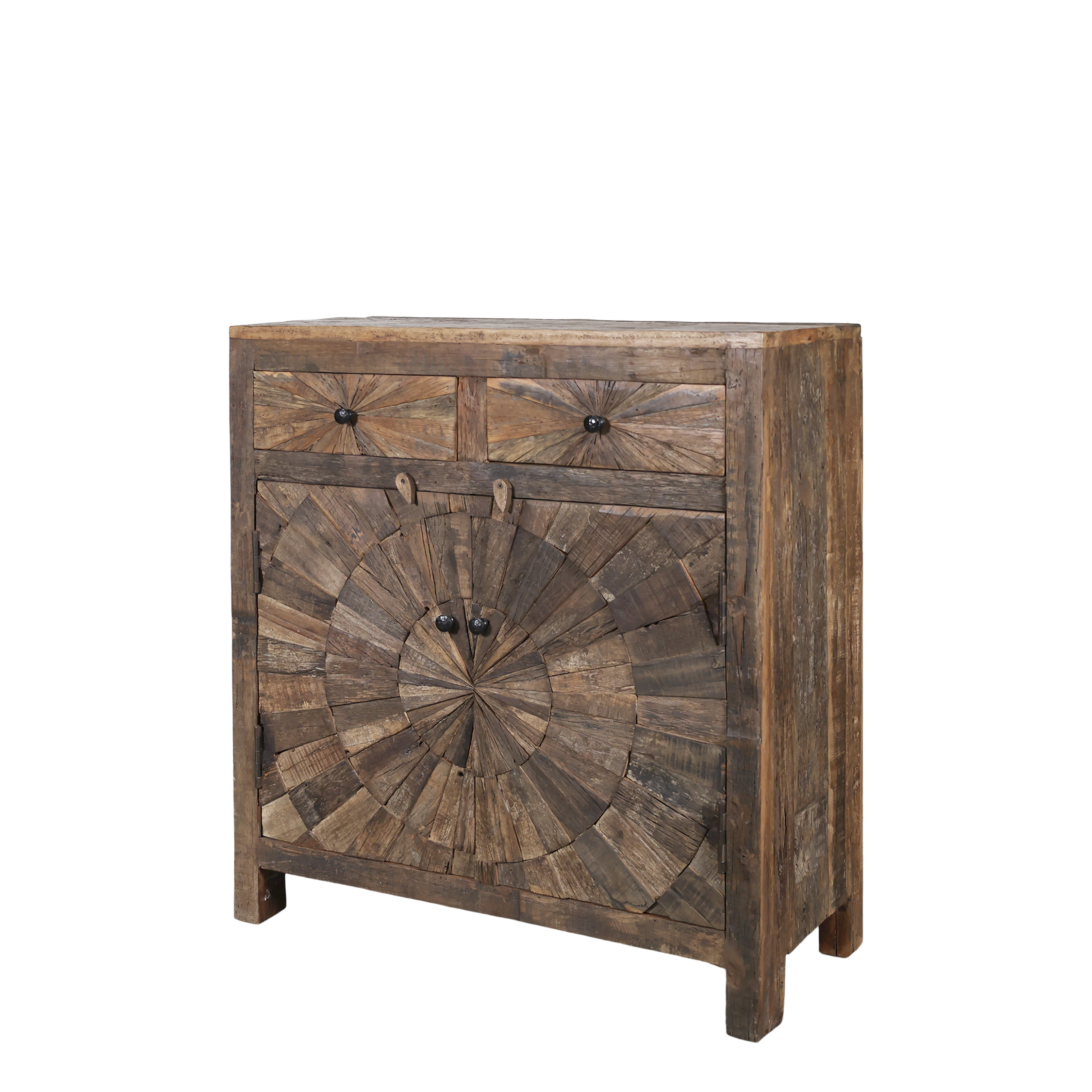 Chic Antique Grimaud Schrank mit Türen und Schubladen – Unikat aus Recyclingholz