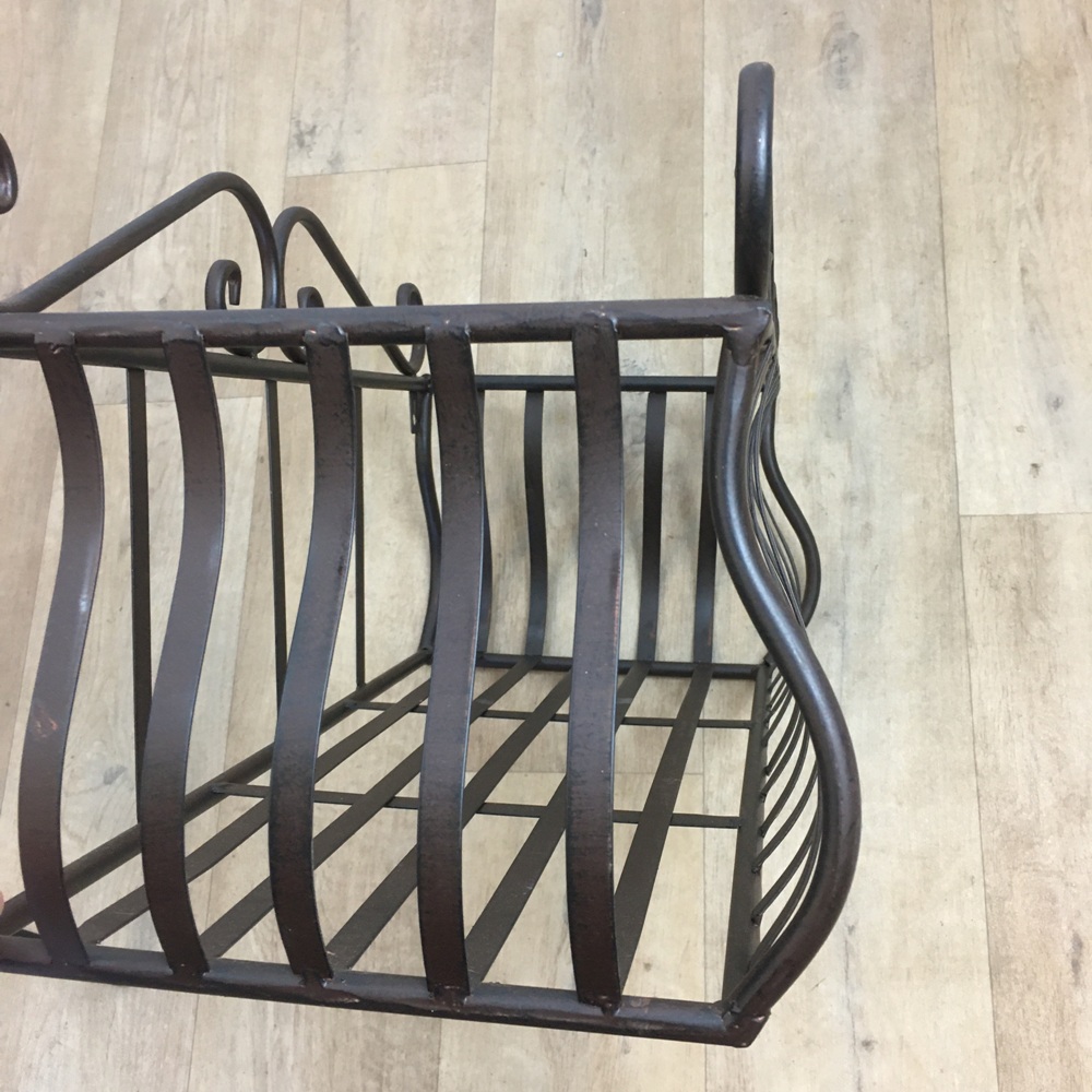 Wandkorb „FRIZZANTE“ – großer Wandkorb für Balkon, Terrasse & Garten aus Metall