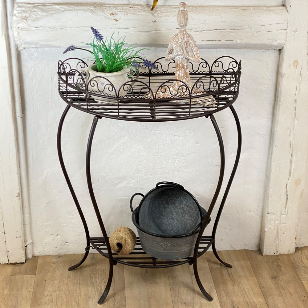 Wandtisch / Metalltisch halbrund