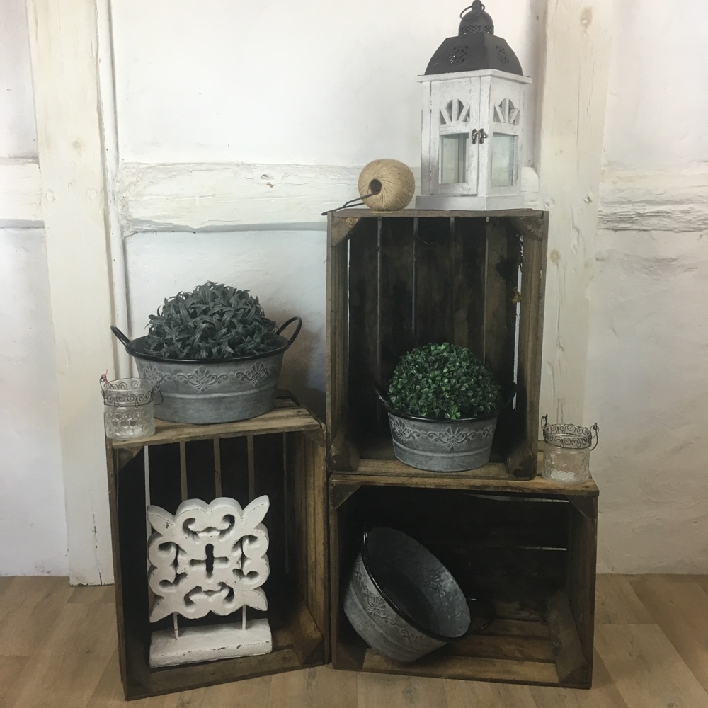 Zinkeimer / Wanne mit Musterrand