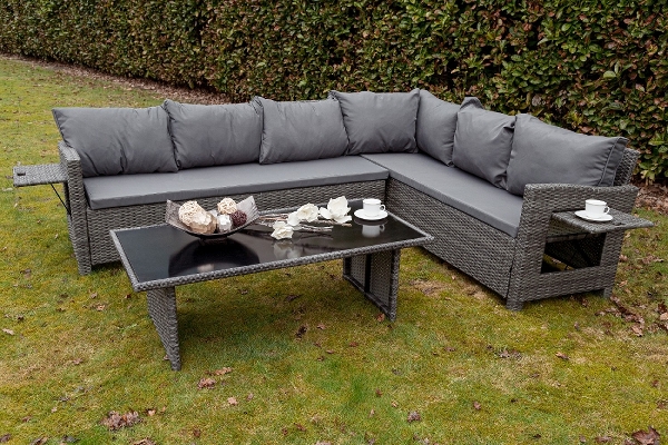 Garten Lounge Ecksofagarnitur inkl Sitzauflagen