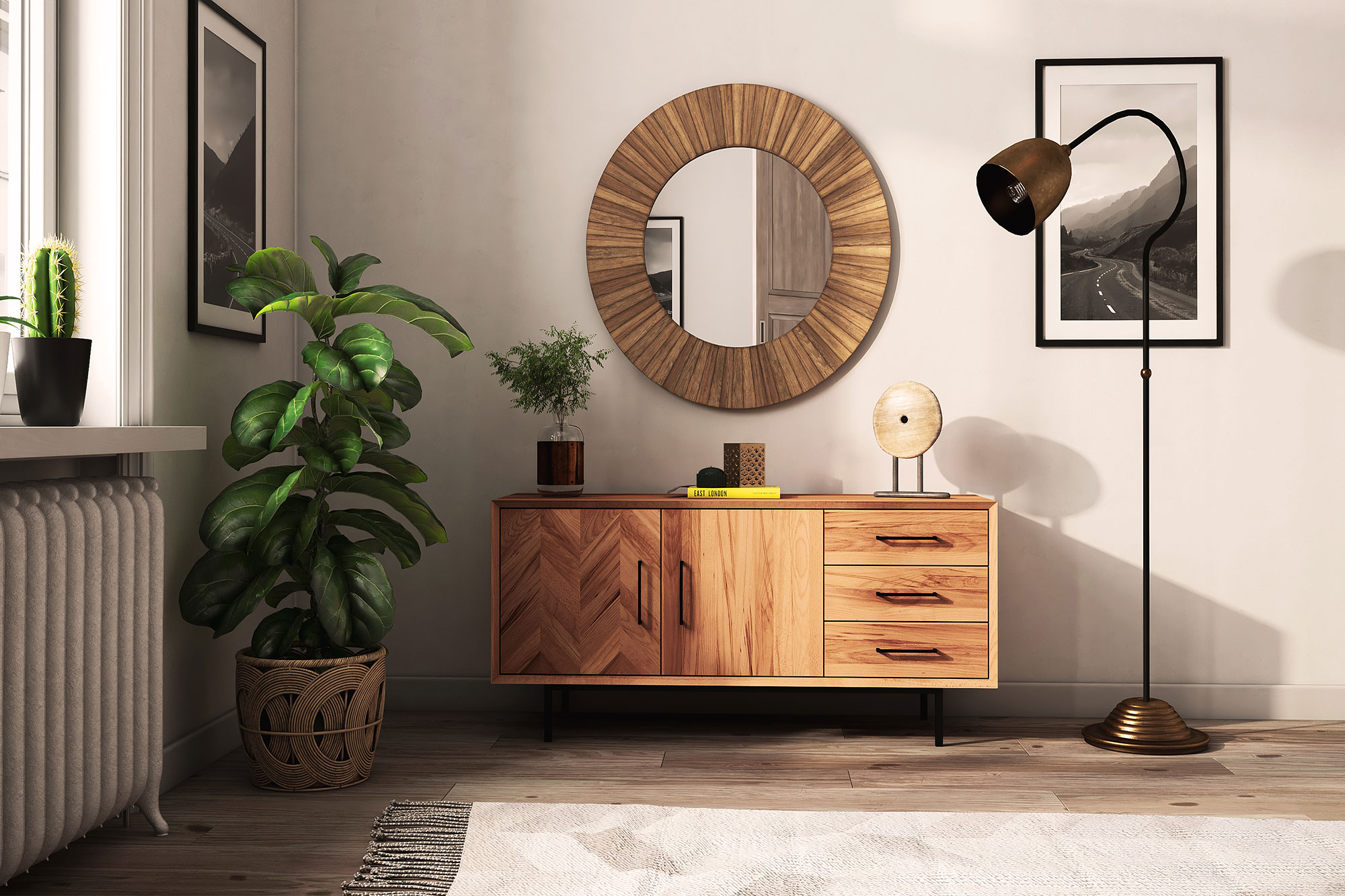 Sideboard / Anrichte / 2Türen / 3 x Schubladen Abies 2728