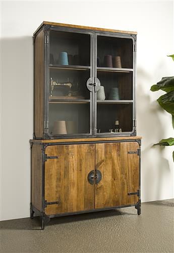 Buffetschrank FREDERIK | Industrial Schrank aus Mangoholz & Metall