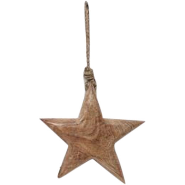 Nordic Star – Holzanhänger Natur 15 x2,5 x 15 cm