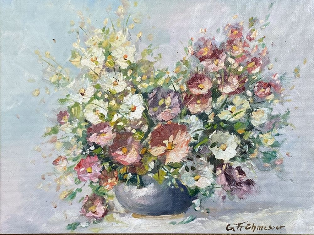 Blumen in Vase / Öl -Bild von Günther Frühmesser 