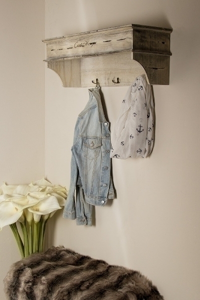 Wandablage Arne, mit 3 Haken