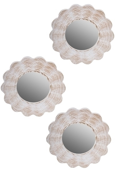 Wandspiegel Dahlia, 3er Set Material: Kunststoff