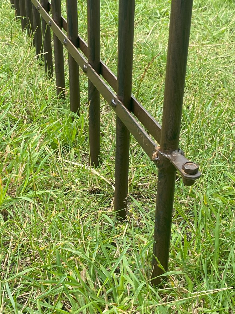 Zaun aus Metall "CONZTANZE" / Zaunteil / Vintagelook