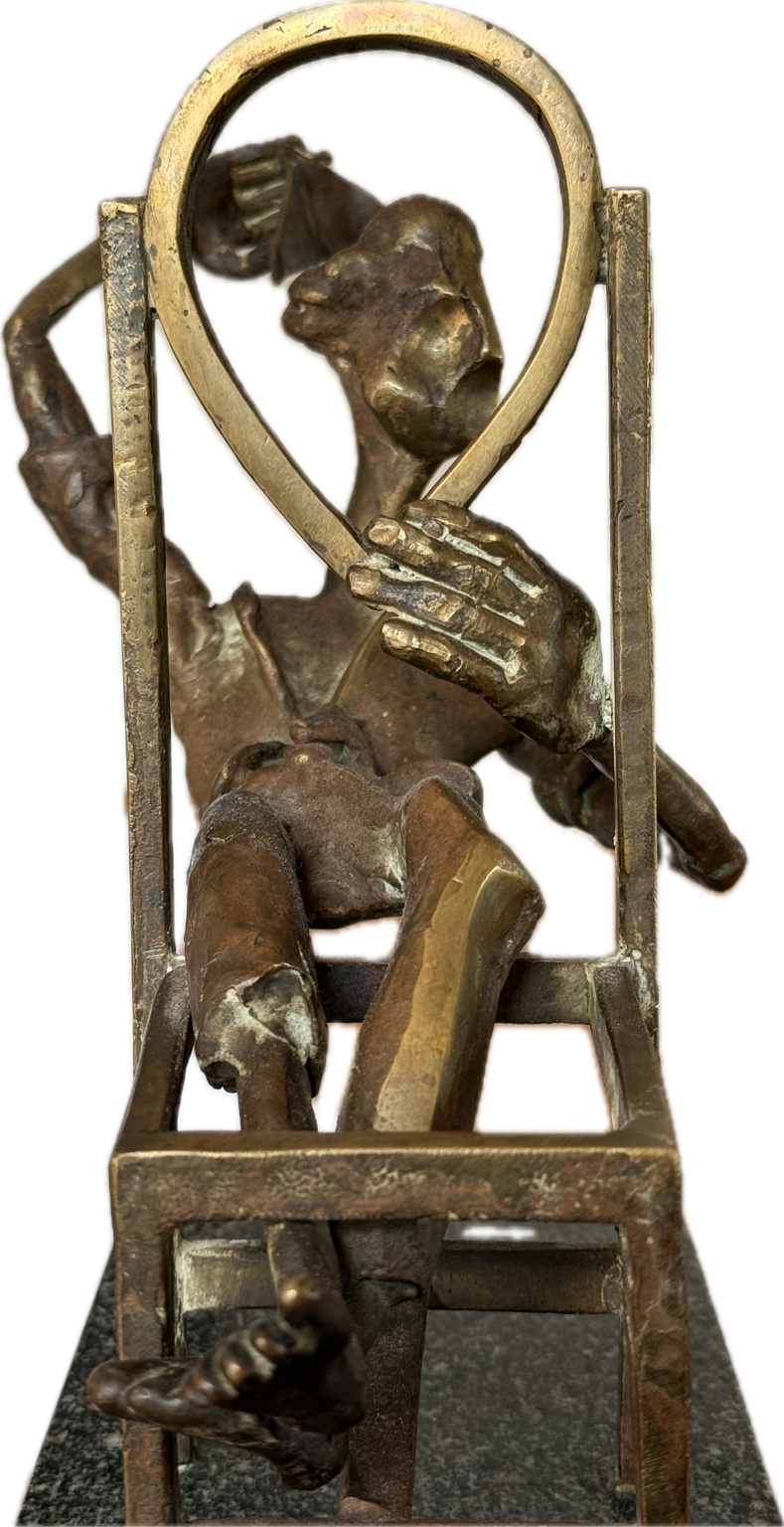 Wolfgang Ramach Bronze Skulptur – Signiertes Unikat auf Granitsockel | Moderne österreichische Kunst