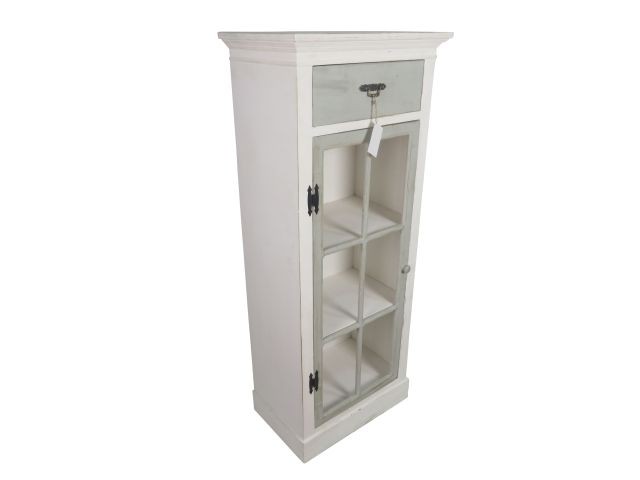 1 Türige Vitrine mit Schublade