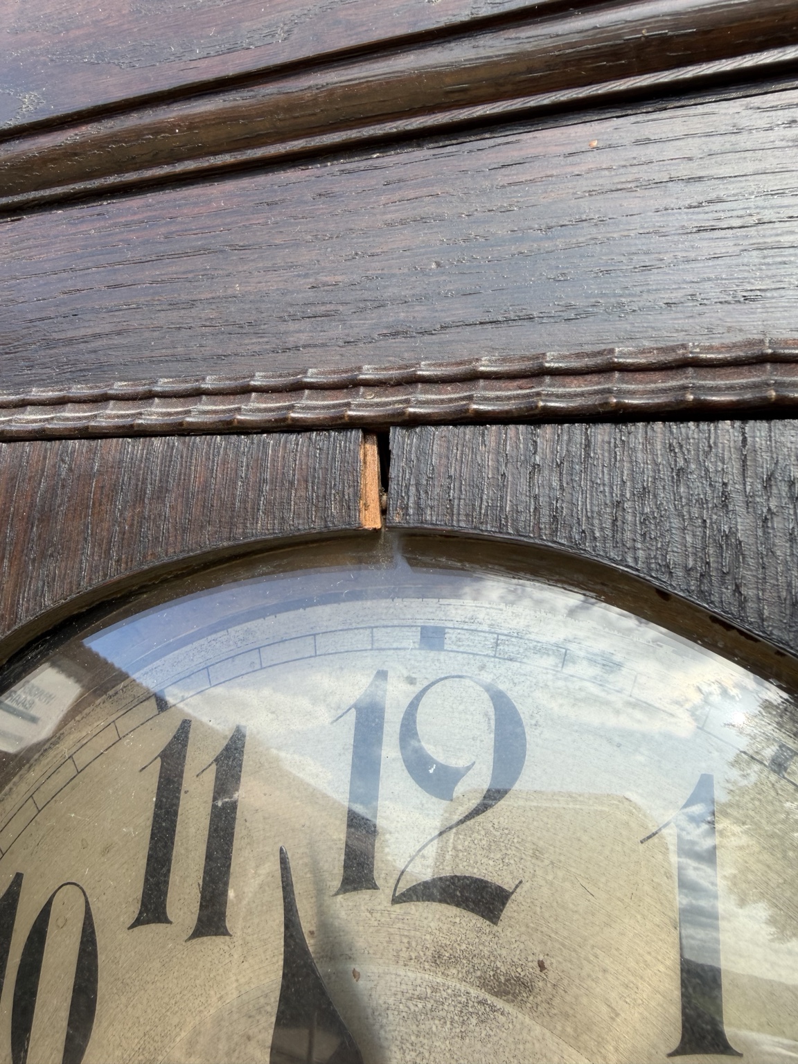 Antike Standuhr um 1920 – Eiche mit Pendel & Gewichten | unrestauriert
