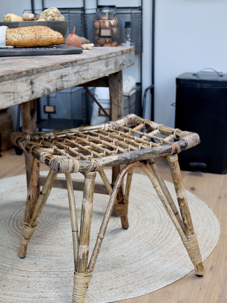 Hocker geflochten  / Chic Antique