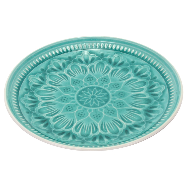 Teller "FINCA" / türkis / Keramik / D. 27 cm