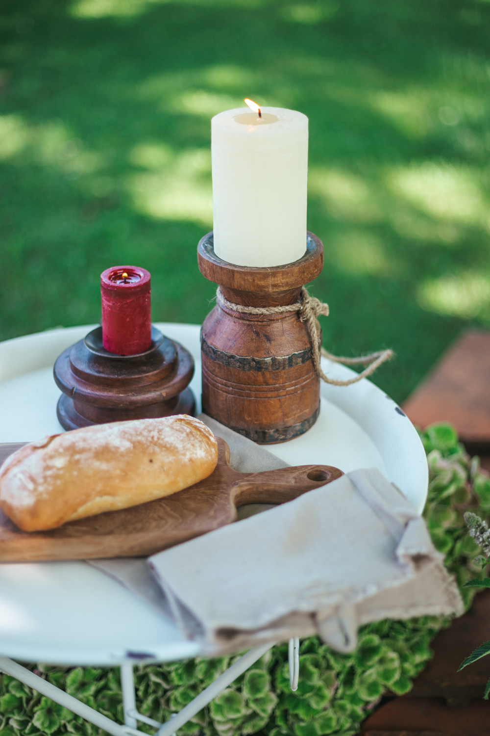 Kerzenhalter "CARONE" Mangoholz & Eisen