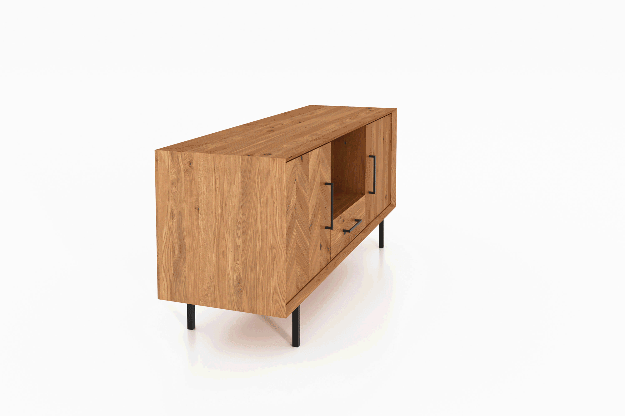 Sideboard mit 2 Türen & Freifach & Schublade / Abies 2725