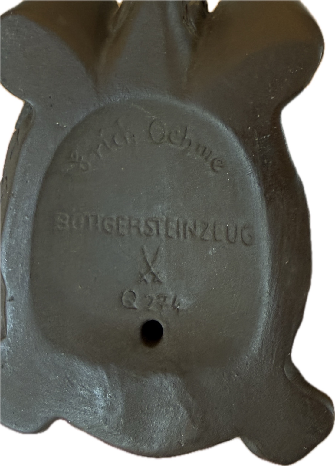Meissen Schildkröte aus Böttgersteinzeug – Entwurf Erich Oehme – Modell Q274 – Staatliche Porzellan-Manufaktur Meissen
