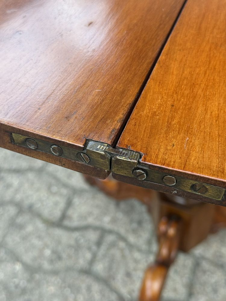 Antiker Spieltisch / Konsolentisch – Mahagoni – Klapptisch um 1870