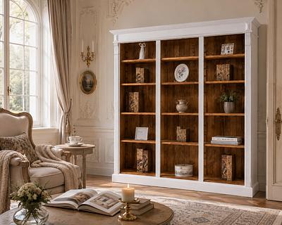 Bücherregal WILHELM aus Massivholz | Landhaus Bücherregal 180 cm