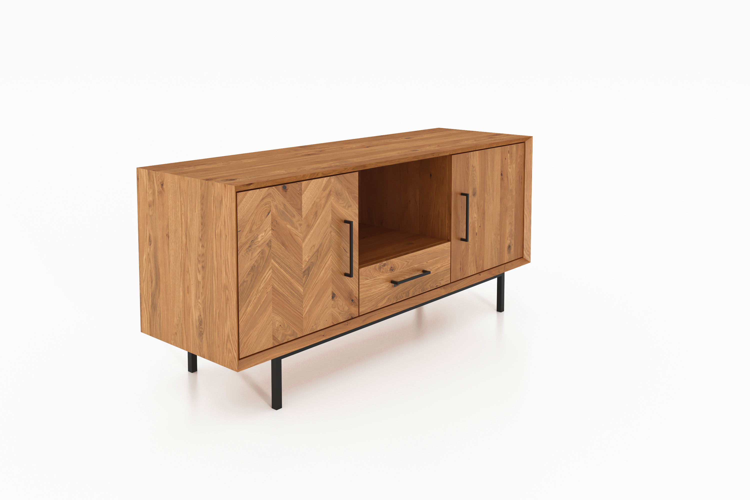 Sideboard mit 2 Türen & Freifach & Schublade / Abies 2725
