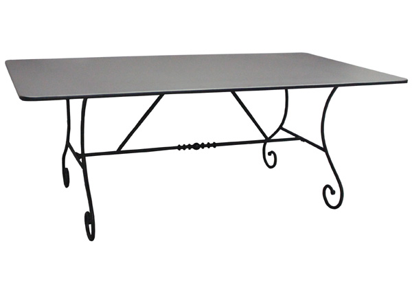 Metalltisch rechteckig 130x80 cm – Elegant & wetterfest