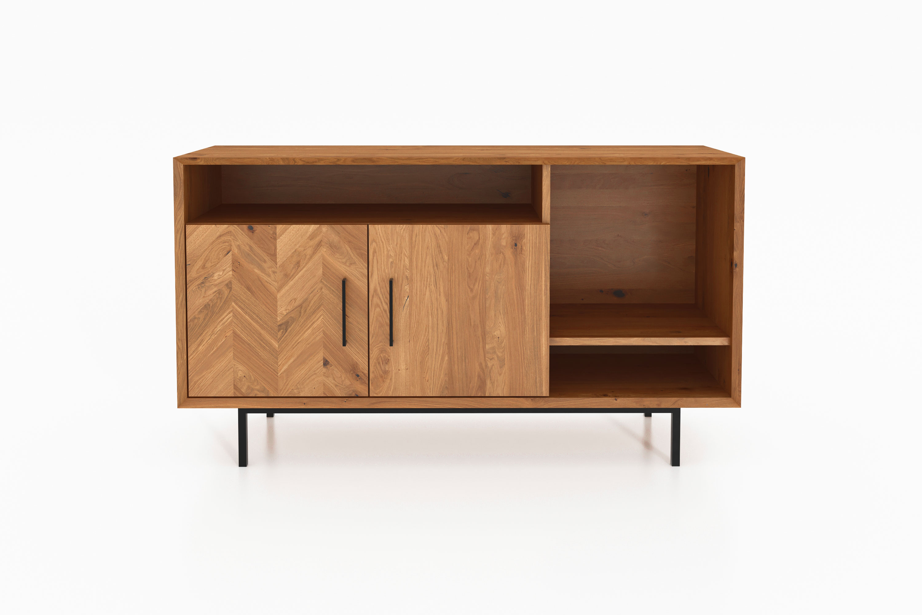 Anrichte - Sideboard mit Türen & Freifächern / Abies 2738