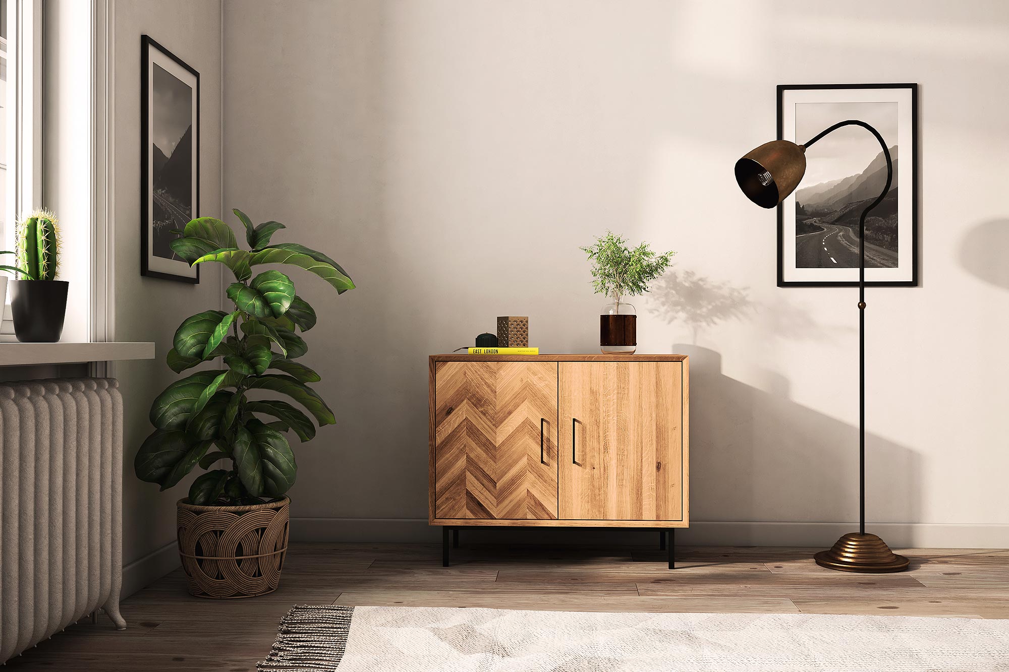 Kommode mit 2 Türen / Abies 2735