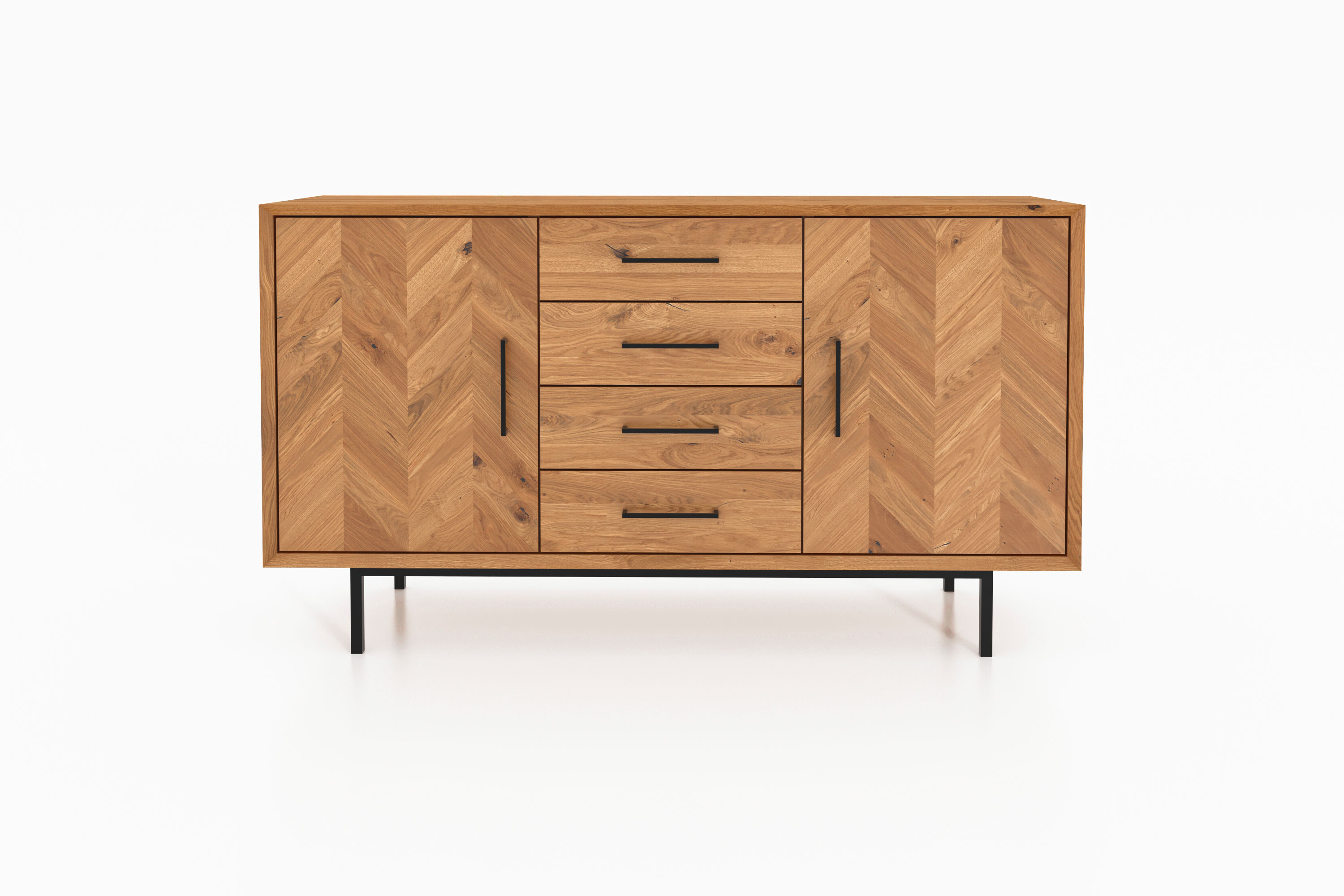 Anrichte - Sideboard mit 2 Türen & 4 Schubladen / Abies 2737