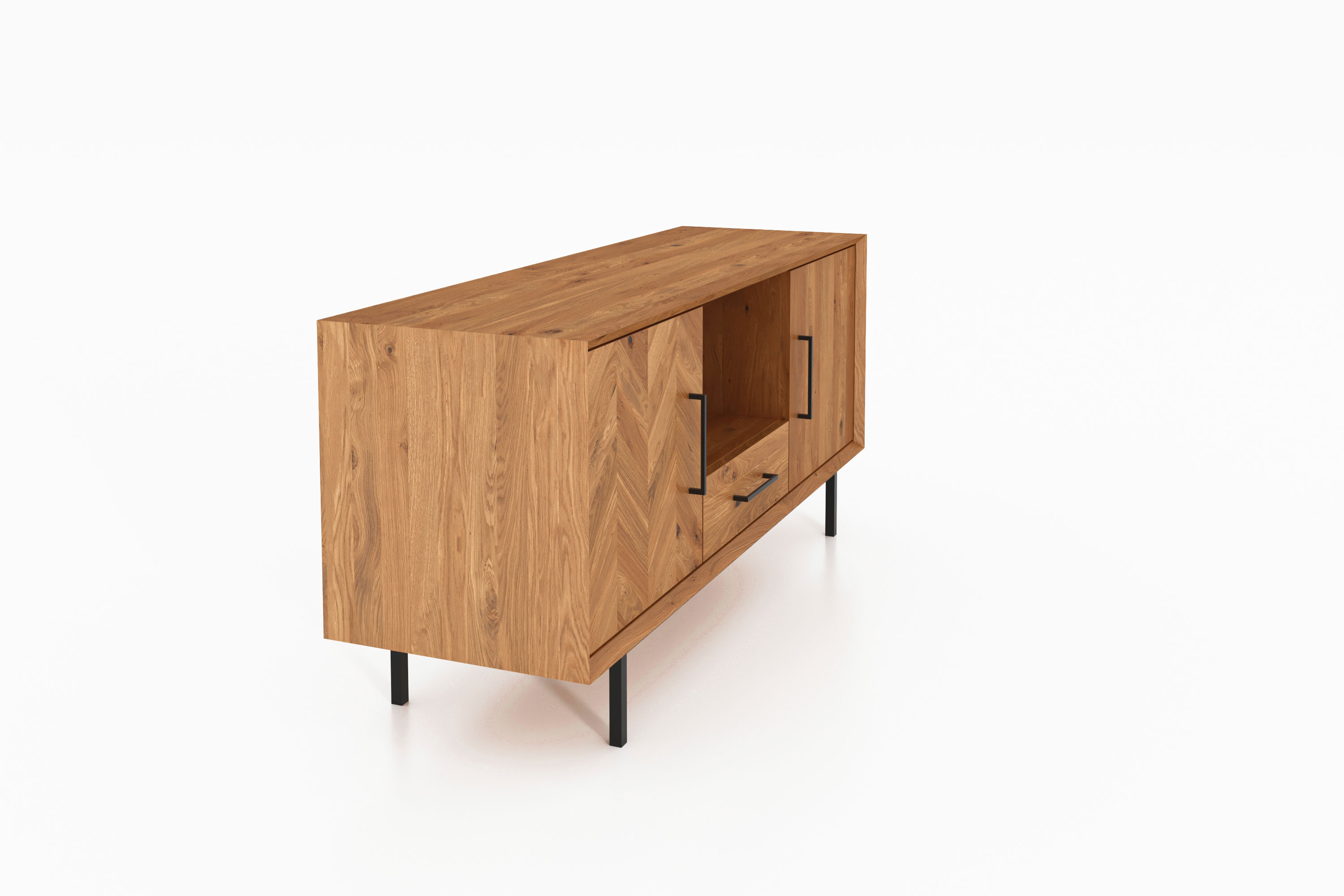 Sideboard mit 2 Türen & Freifach & Schublade / Abies 2725