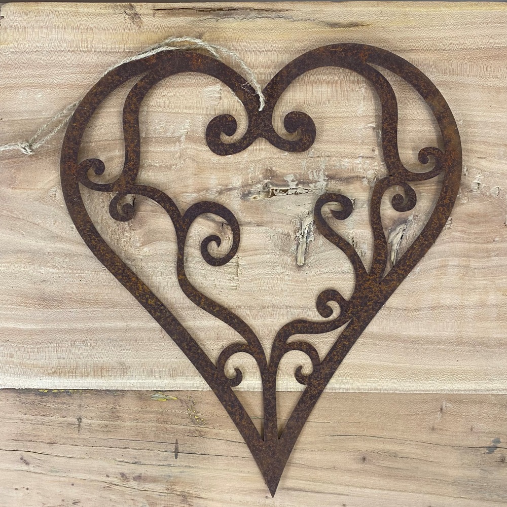 Herz aus Metall / rost / zum hängen