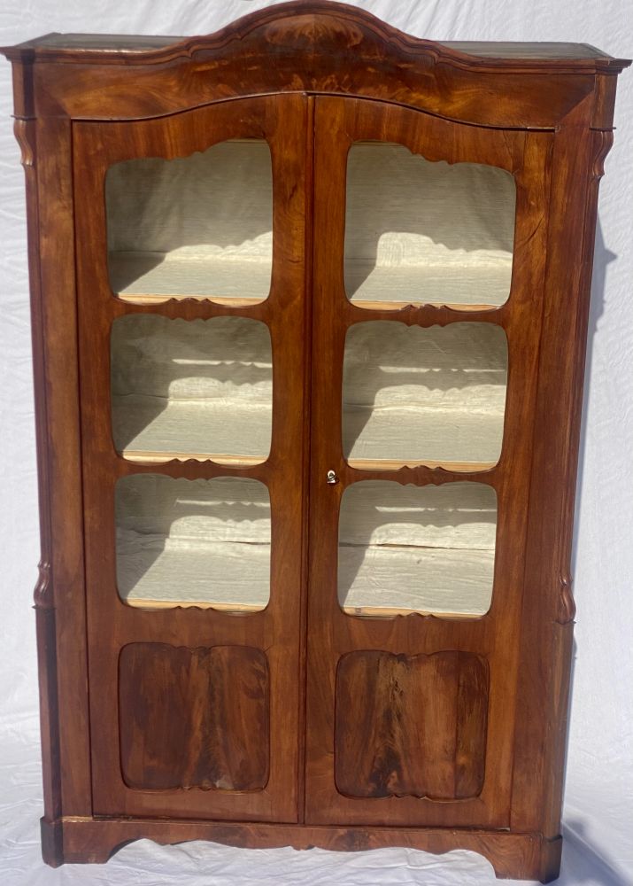 Vitrinenschrank / antik / Mahagoni 