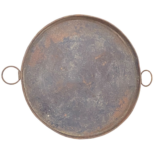 großes Tablett antik & rostig, Metall, 55x54x4 cm