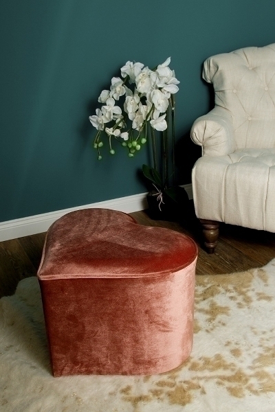 Pouf-Hocker Cindy herzförmig Ø ca. 54 cm