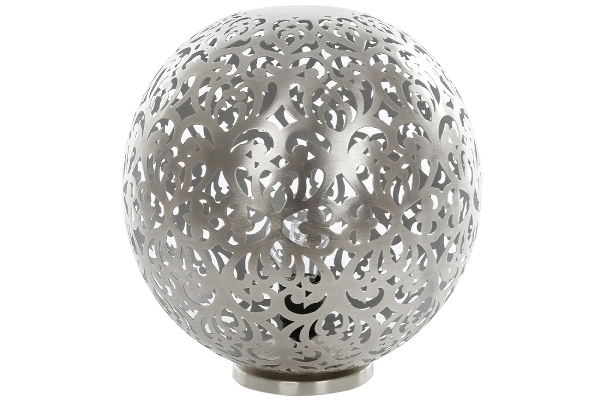 Kugellampe Kareem im gehämmeten Herz-Ornament- Design