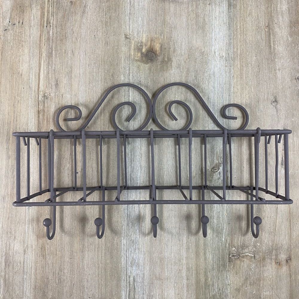 Wandkorb aus Metall mit Haken